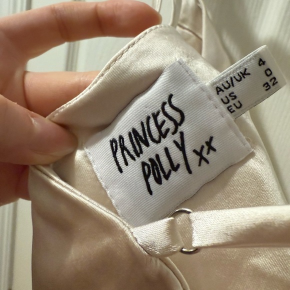 Princess Polly Cream Satin Dress - Picture 3 of 3